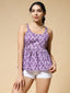 Istyle Can Purple Jaipuri Cotton Printed Scoop Neck Strappy Sleeveless Top for Women My Store