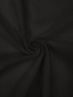 Black Women’s Slim Fit Solid Rib Knit Stretchable Top Istyle Can