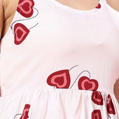 Istyle Can Sweetheart Neck White Shoulder Straps Sleeveless Regular Fit Top Istyle Can