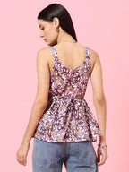 Istyle Can Onion Sweetheart Neck Shoulder Straps Sleeveless Regular Fit Top Istyle Can