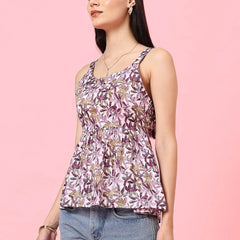 Istyle Can Onion Sweetheart Neck Shoulder Straps Sleeveless Regular Fit Top Istyle Can