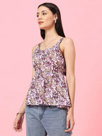 Istyle Can Onion Sweetheart Neck Shoulder Straps Sleeveless Regular Fit Top Istyle Can