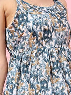 Istyle Can Teal Blue Sweetheart Neck Shoulder Straps Sleeveless Regular Fit Top Istyle Can