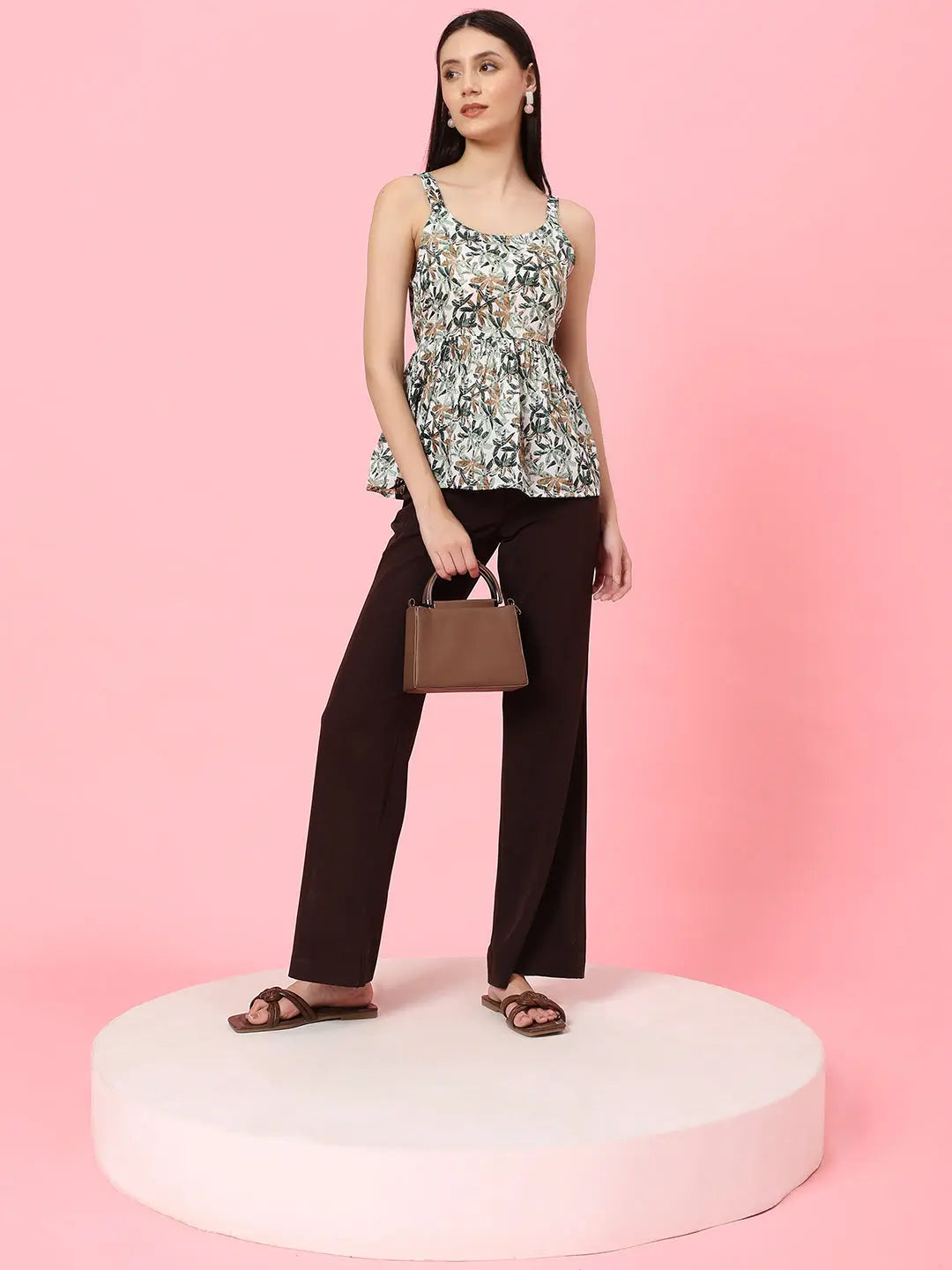 Istyle Can Grey Sweetheart Neck Shoulder Straps Sleeveless Regular Fit Top Istyle Can