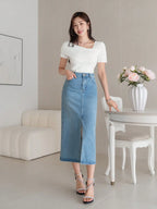 Istyle Can Women's White Ruched Asymmetrical Stretch T-Shirt Istyle Can