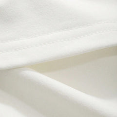 Istyle Can Women's White Ruched Asymmetrical Stretch T-Shirt Istyle Can