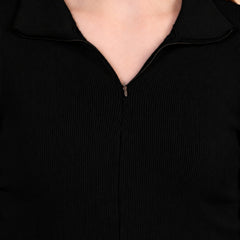 Black ribbed top view 4