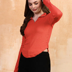 Red ribbed top view 3
