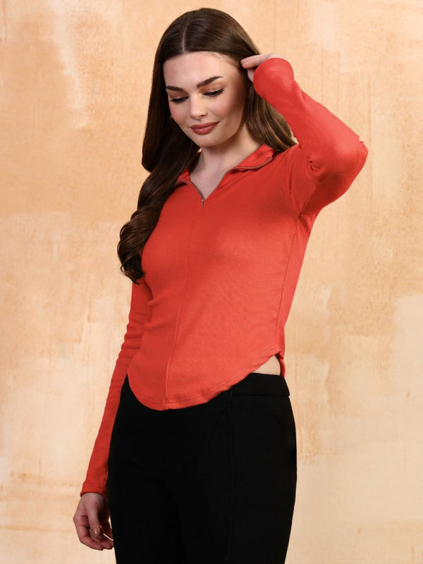 Red ribbed top view 3