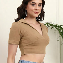 Skin Ribbed Crop Top View 4