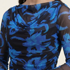 Blue Net Full Sleeve Top View 6