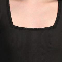 Black ribbed top view 4