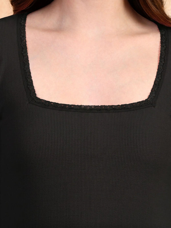Black ribbed top view 4