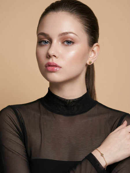 Istyle Can women black sheer net top view 4