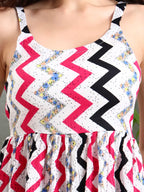 Istyle Can Pink Striped Sweetheart Neck Shoulder Straps Sleeveless Regular Fit Top Istyle Can