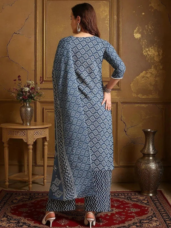 Istyle Can Cotton Printed Kurta Pant Dupatta Set for Women My Store