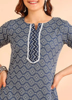 Istyle Can Cotton Printed Kurta Pant Dupatta Set for Women My Store