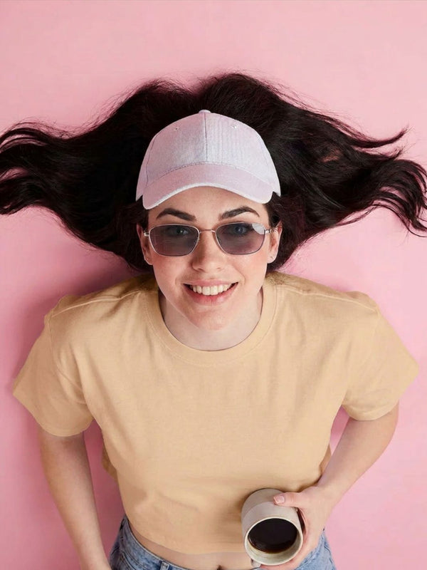 Istyle Can Beige Boxy Crop T-Shirt Side View