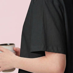 Istyle Can Black Boxy Crop T-Shirt Model View