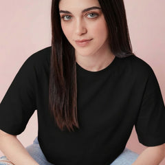 Istyle Can Black Boxy Crop T-Shirt View 8