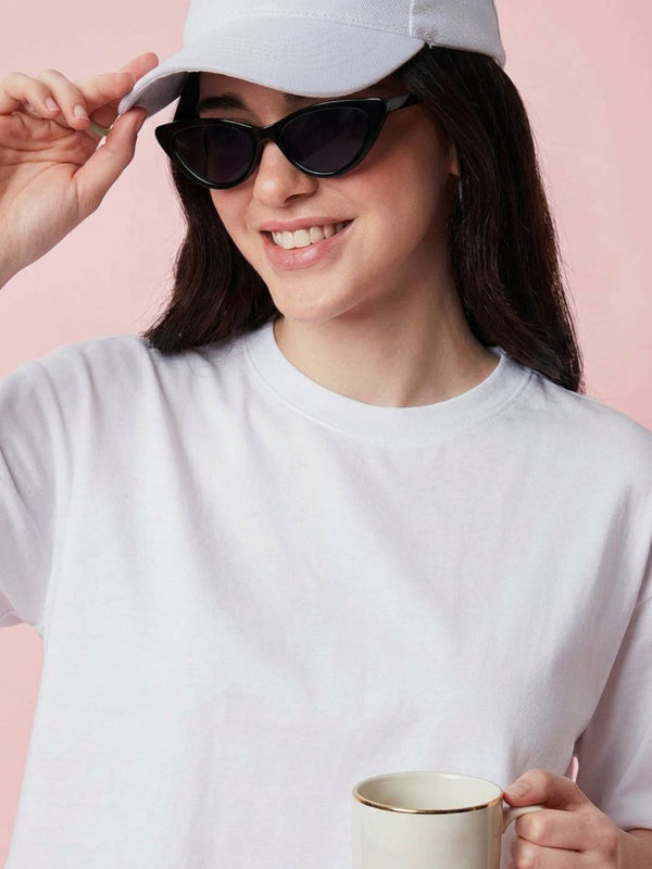Istyle Can White Boxy Crop T-Shirt View 5
