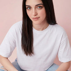 Istyle Can White Boxy Crop T-Shirt View 7