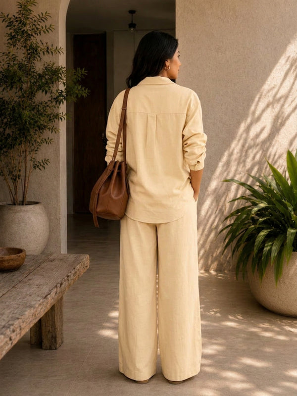 Women's Solid Cotton Co-Ord Set