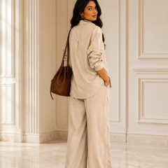 Women's Solid Cotton Co-Ord Set