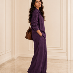 Women's Solid Cotton Co-Ord Set