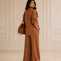 Women's Solid Cotton Co-Ord Set