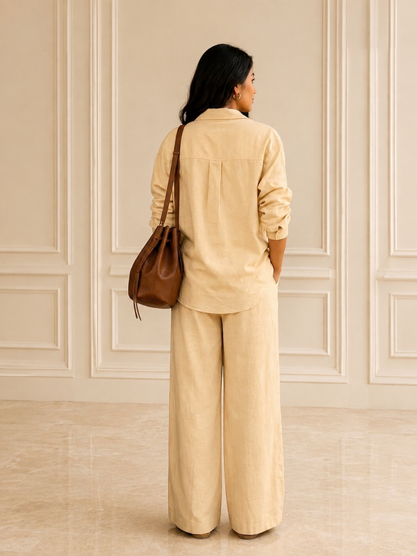 Women's Solid Cotton Co-Ord Set