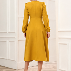 Women’s Elegant V-Neck Tie-Waist Wrap Dress