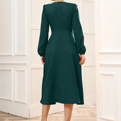Women’s Elegant V-Neck Tie-Waist Wrap Dress