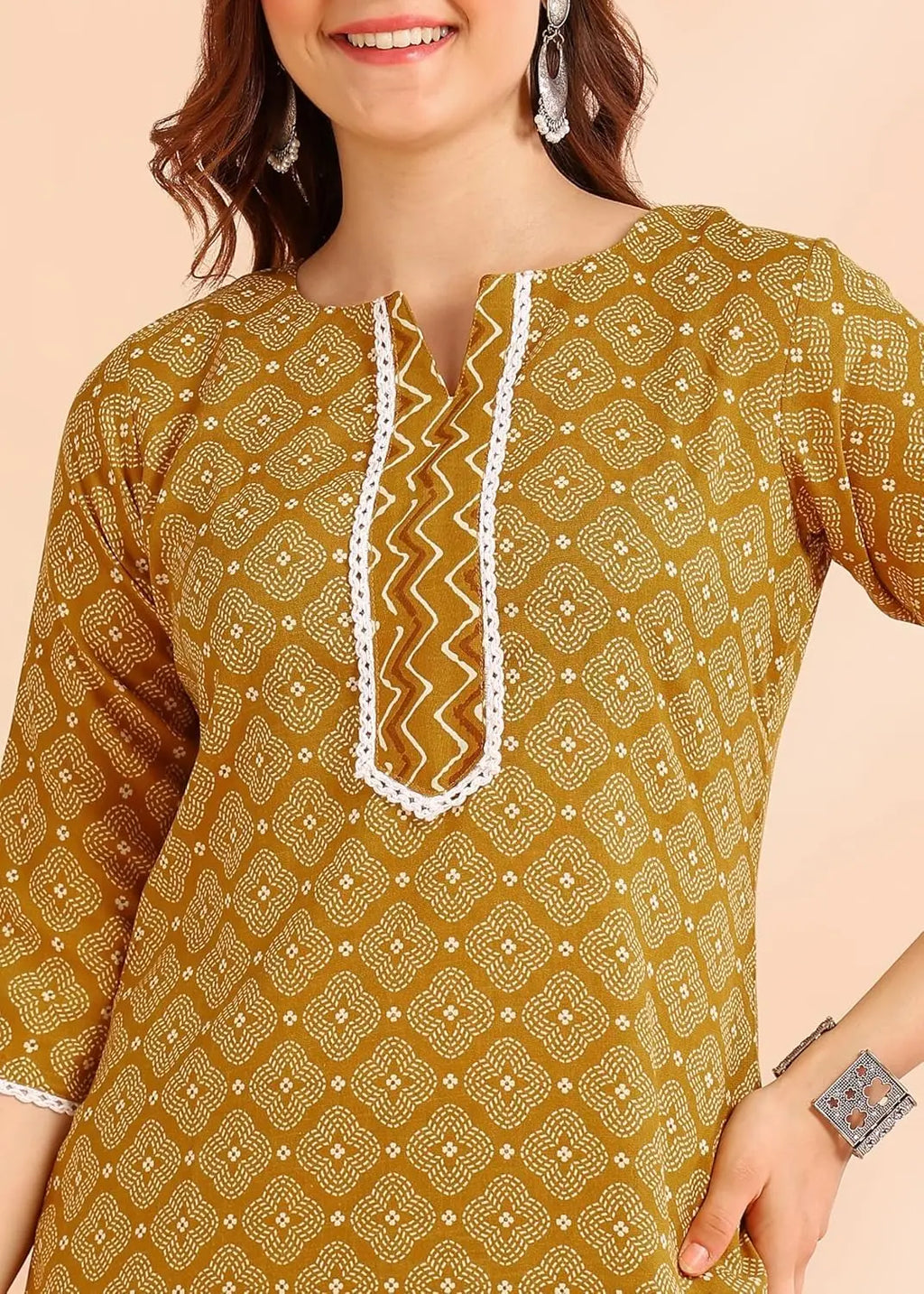 Istyle Can Mustard Cotton Printed Kurta Pant Dupatta Set for Women My Store