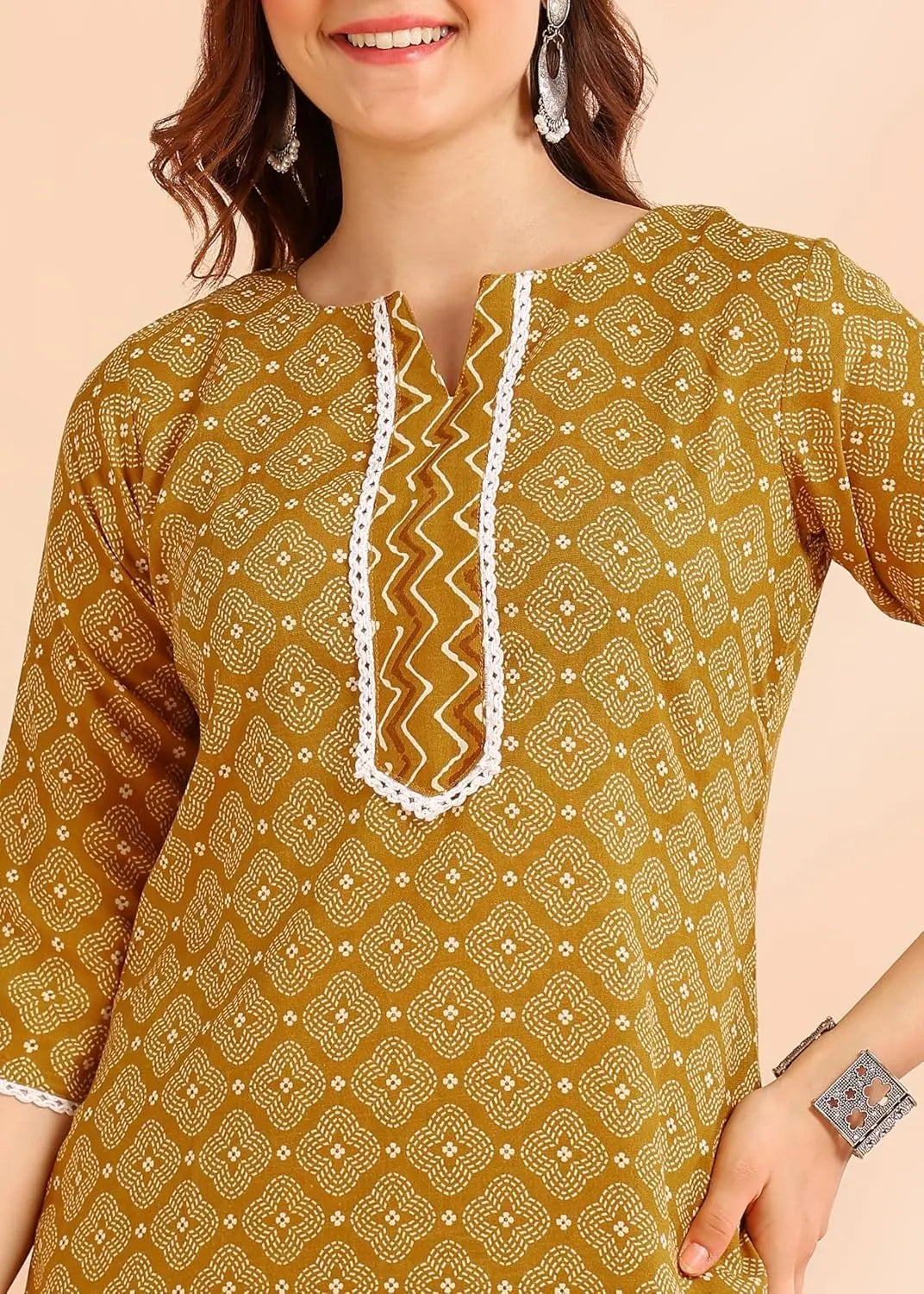 Istyle Can Mustard Cotton Printed Kurta Pant Dupatta Set for Women My Store