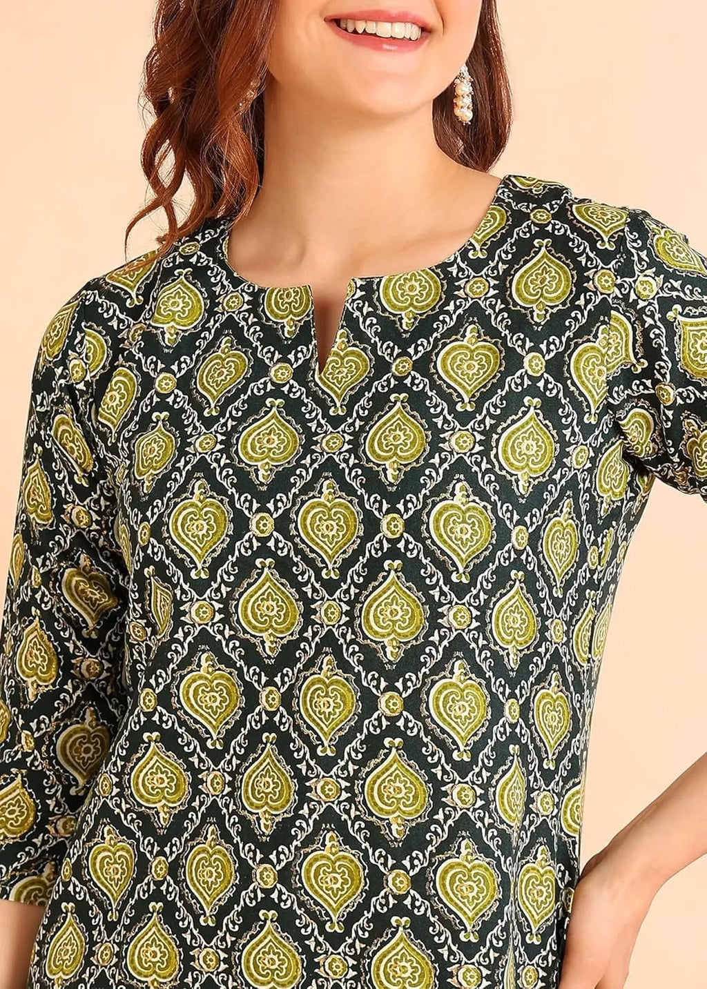 Istyle Can Olive Cotton Printed Kurta Pant Dupatta Set for Women My Store