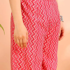 Istyle Can Pink Cotton Printed Kurta Pant Dupatta Set for Women My Store