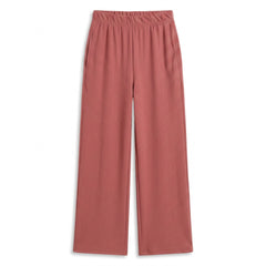 Istyle Can onion pink mid-rise straight fit trousers for women with elastic waist and side pockets