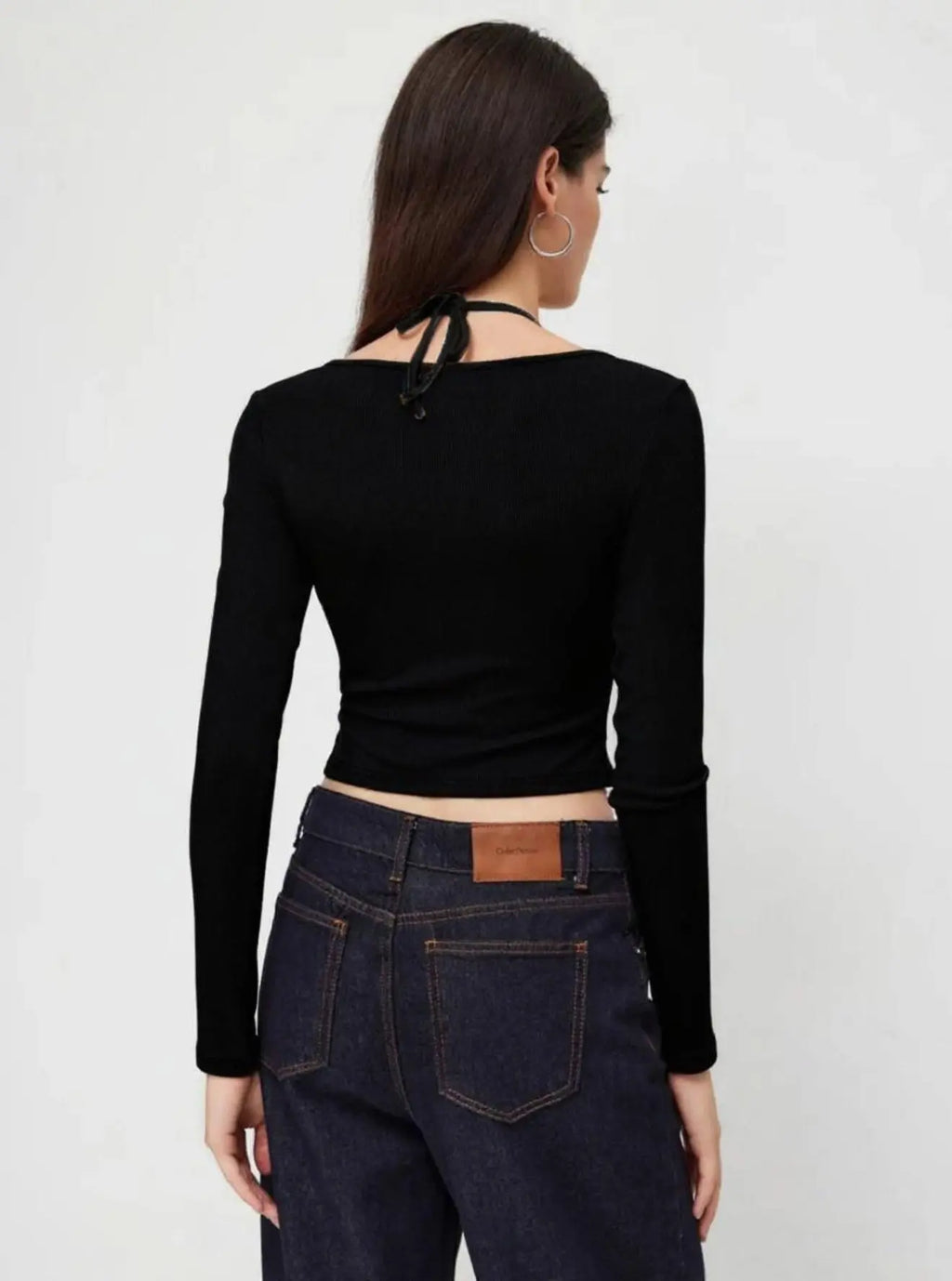 Istyle Can Black Women’s Halter Neckline Knotted Cross-Wrap Crop Top My Store