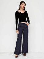 Istyle Can Black Women’s Halter Neckline Knotted Cross-Wrap Crop Top My Store