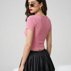Pink crop top view 11