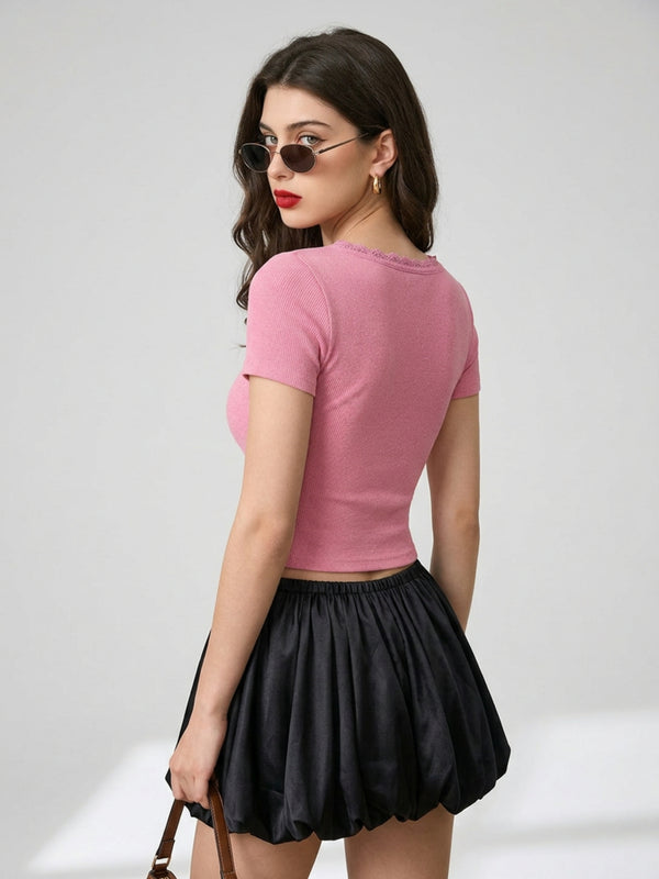 Pink crop top view 11