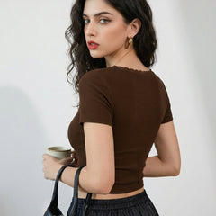 Brown crop top view 10