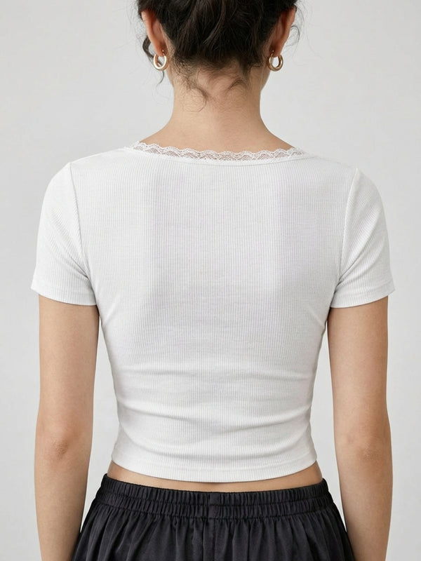White crop top view 2
