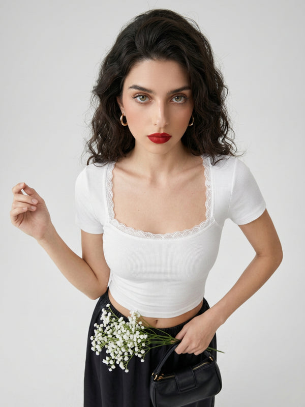 White crop top view 8