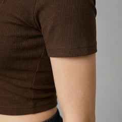 Brown crop top view 13