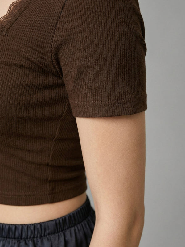 Brown crop top view 13