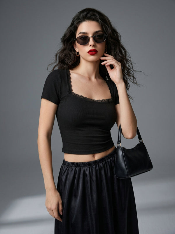 Black crop top view 9
