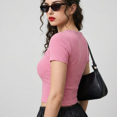 Pink crop top view 9