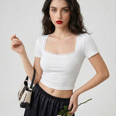 White crop top view 4